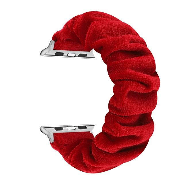 Watchbands Red / 38-40mm Elastic Watch Strap For Apple Watch Band 38/44mm 2020 Fashion Print Ribbon Women Watchband length 12 25.4cm Christmas gift D30|Watchbands|