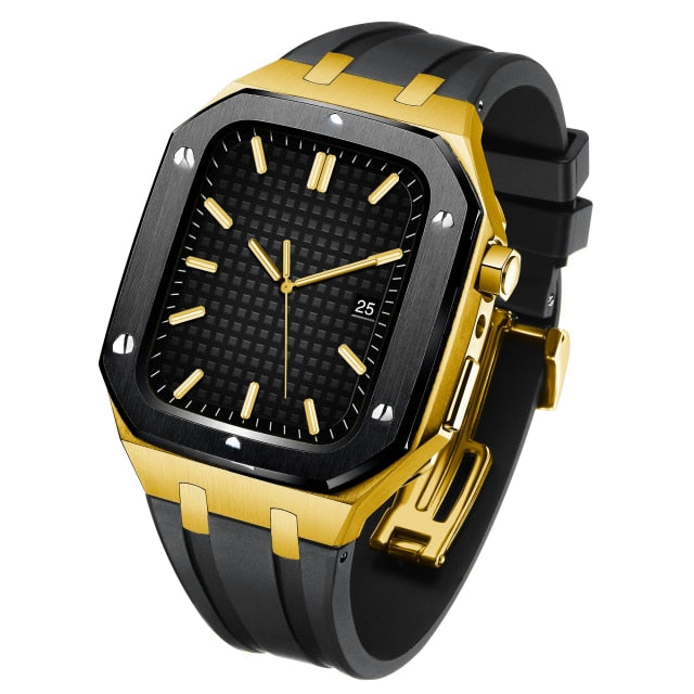Premium Steel Case+Strap for Apple Watch luxury Rubber Band – www