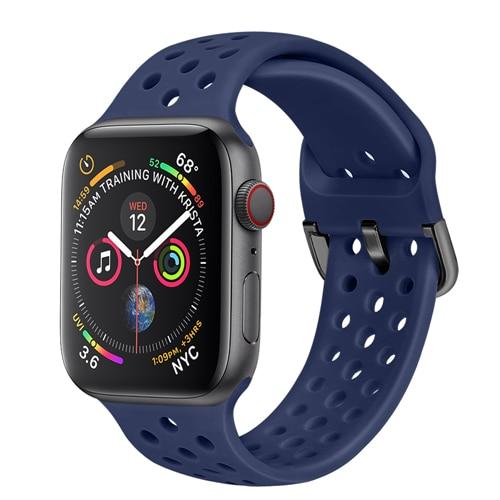Watchbands Dark blue / For 38mm or 40mm Sport Silicone Band for Apple Watch Strap correa apple watch 42mm 38 mm iwatch band 44mm 40mm fashion bracelet watchband 5 4 3 2|Watchbands|