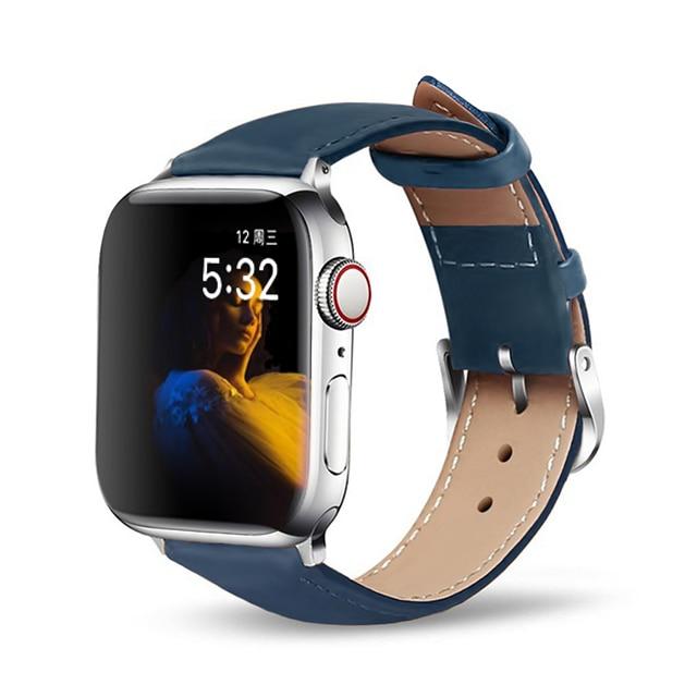 Watchbands Dark blue / 38MM or 40MM Strap for Apple watch band 44mm 40mm watchband apple watch 5 4 3 2 1 classic leather bracelet belt iwatch 42mm 38mm Accessories|Watchbands|