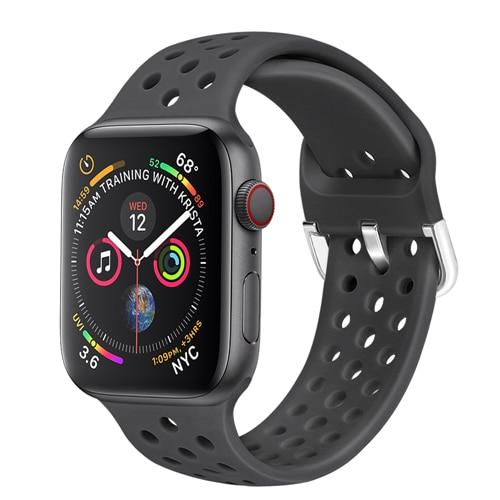 Watchbands Dark gray / For 38mm or 40mm Sport Silicone Band for Apple Watch Strap correa apple watch 42mm 38 mm iwatch band 44mm 40mm fashion bracelet watchband 5 4 3 2|Watchbands|