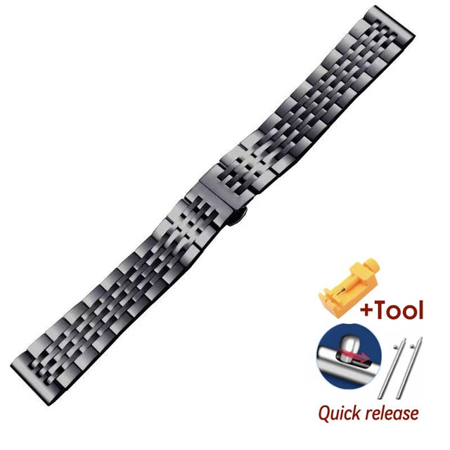 16 18 24 22mm 20mm Strap For Galaxy Watch 4 classic 42MM/46mm watch 3 45 41mm Premium Steel Amazfit Bip GTR Band |Watchbands|