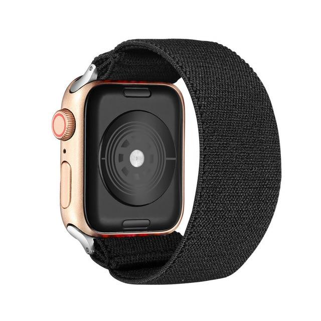 Watchbands black / 38mm 40mm S-M Elastic Nylon Solo Loop Strap for Apple Watch Band 6 38mm 40mm 42 mm 44 mm for Iwatch Series 6 5 4 3 2 Watch Replacement Strap|Watchbands|