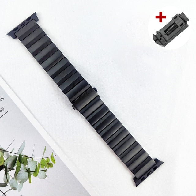 Solid Titanium Strap For Apple Watch 8 Ultra 49mm Band 8 7 SE 6 45mm 44mm 42MM Luxury Bracelet For iWatch Series 8 6 5 4 3 se