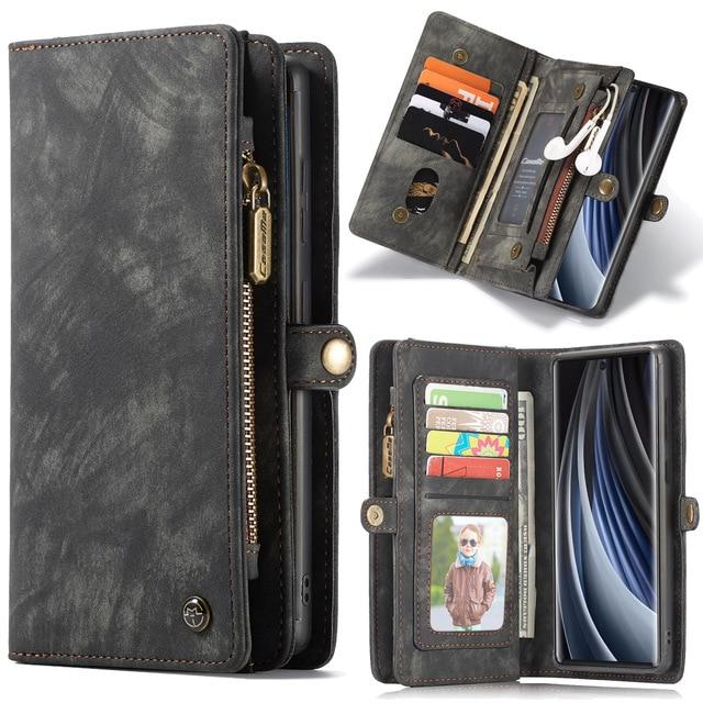 Fitted Cases for iph 12 / black Luxury Multi functional Folio Zipper Purse Wallet Leather Case For iphone 12/12pro/pro max|Fitted Cases