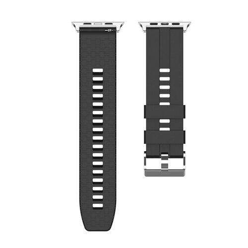 Watchbands black / 38mm Sport silicone strap for apple watch band 44mm 40mm 42mm 38mm iwatch bracelet 5/4/3/2/1 rubber metal connector watch Accessories|Watchbands|