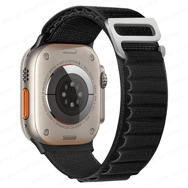 Loop Strap for Apple Watch Ultra Band 49mm 45mm 41mm 44mm 40mm 42mm 38mm Nylon Bracelet Iwatch Series 8 Ultra 7 6 5 4