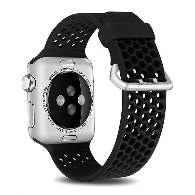 Watchbands black / 38 or 40 mm Summer Sport Silicon bands for apple watch 5 4 38 42mm replacement strap for iWatch 4 3 2 40 44mm for apple watch bracelet|Watchbands|