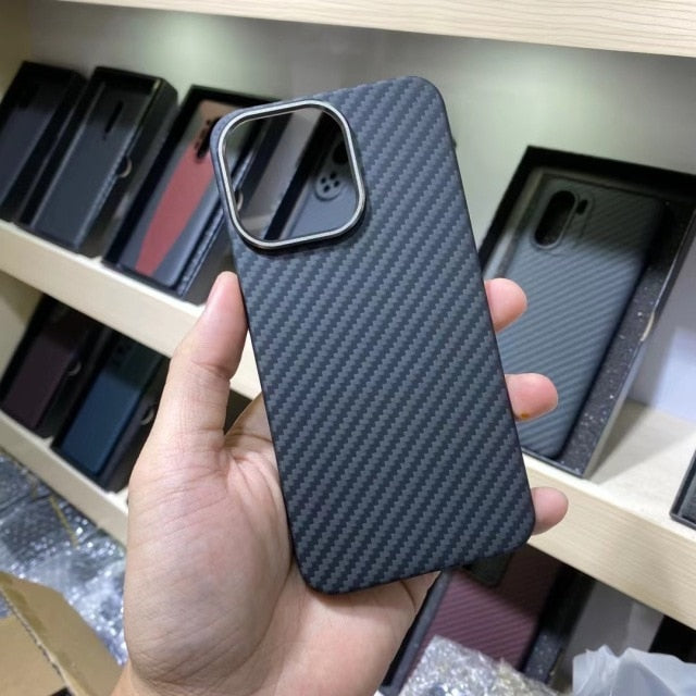 Real Carbon Fiber Phone Case for IPhone 13Pro 13 12 Pro Max Ultra thin Anti fall Business Cover for IPhone 13 Mini Shell|Phone Case & Covers|