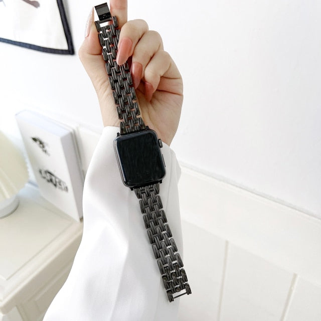 Luxury Diamond Strap Series 7 6 5 4 Bracelet Steel Loop  Wristband