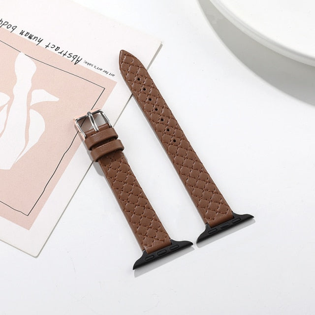 Apple Watch Band Series 7 6 5 4 Stylish Leather Bracelet for iWatch 38mm 40mm 41mm 42mm 44mm 45mm Wristband |Watchband|