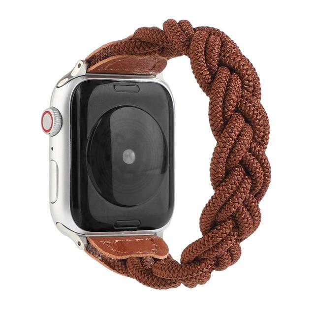 Watchbands brown / For 38mm and 40mm Woven Strap for Apple Watch Band 44mm 40mm iWatch bands 38mm 42mm Belt Nylon Sport Loop bracelet watchband for series 6 5 4 3 SE|Watchbands|