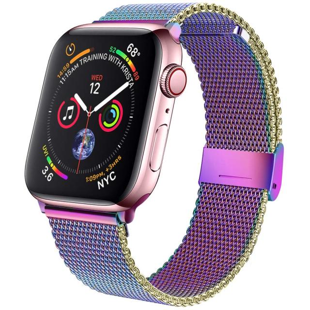 Apple Series 7 6 5 4 Premium Steel Metal Milanese Loop Strap Bracelet