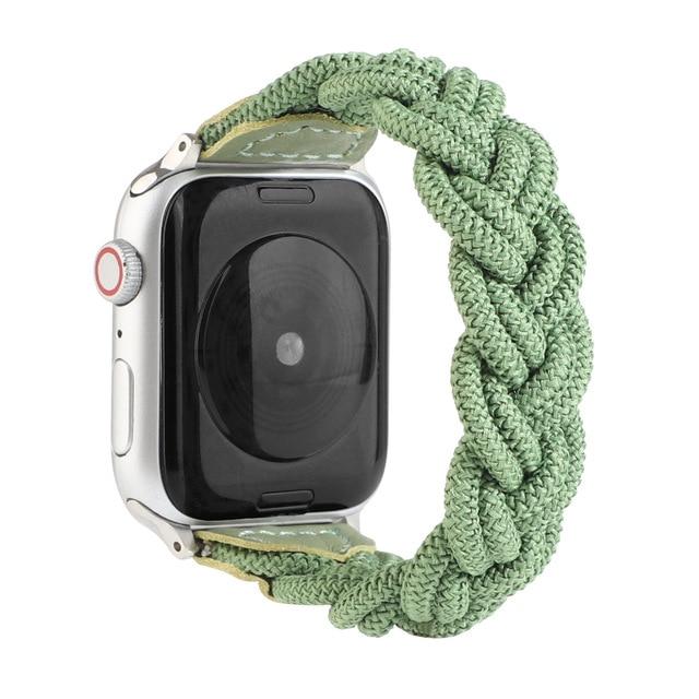 Watchbands green / For 38mm and 40mm Woven Strap for Apple Watch Band 44mm 40mm iWatch bands 38mm 42mm Belt Nylon Sport Loop bracelet watchband for series 6 5 4 3 SE|Watchbands|