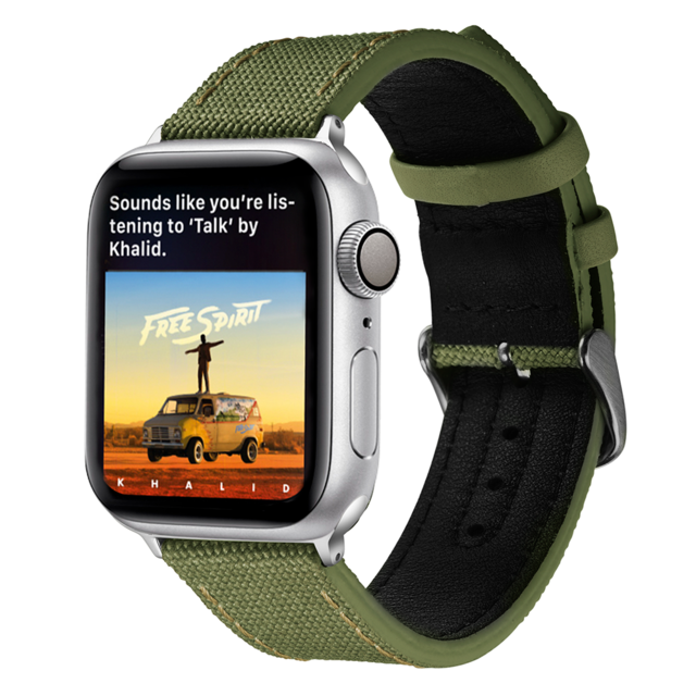 Watchbands green / 38mm Canvas Leather Band for Apple Watch iWatch 38/40mm 42/44mm Series 5 4 3 2 Men Women Sport Wristband Bracelet Nota Strap |Watchbands| Unisex