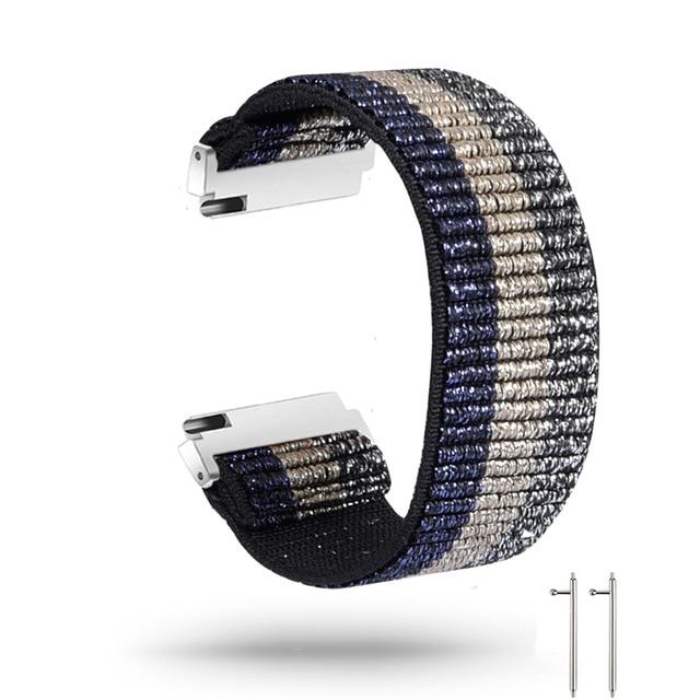 Watchbands Blue Gold Gray / for versa2 M-L New Elastic Loop Band Strap for Fitbit Versa/Versa 2/Versa Lite Bracelet Nylon Watch Band for Man Women Wristband Sport Straps|Watchbands|