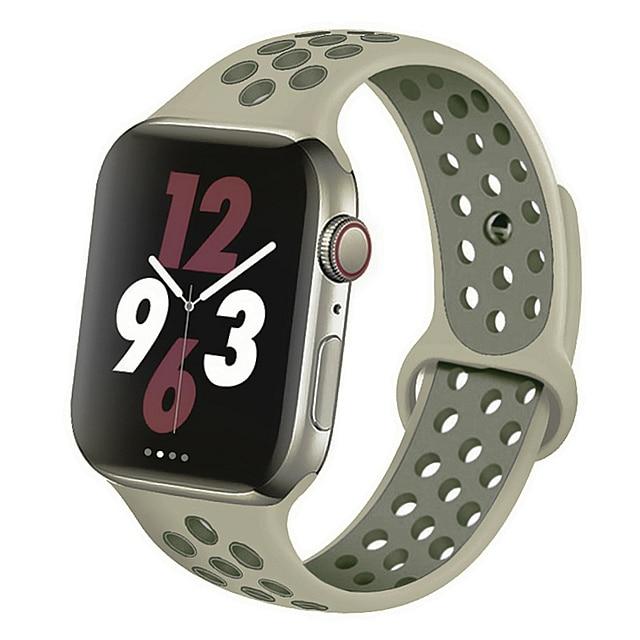 Watchbands Fog Vintage Lichen / 42mm-44mm S Silicone Strap For Apple watch band 44 mm/40mm 42mm/38mm Breathable for iWatch 42 40 bracelet series 5 4 3 44mm 42 40 38 mm|Watchbands|
