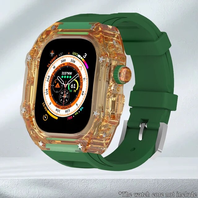 Luxury Transparent Case for Apple Watch Ultra Band 49mm