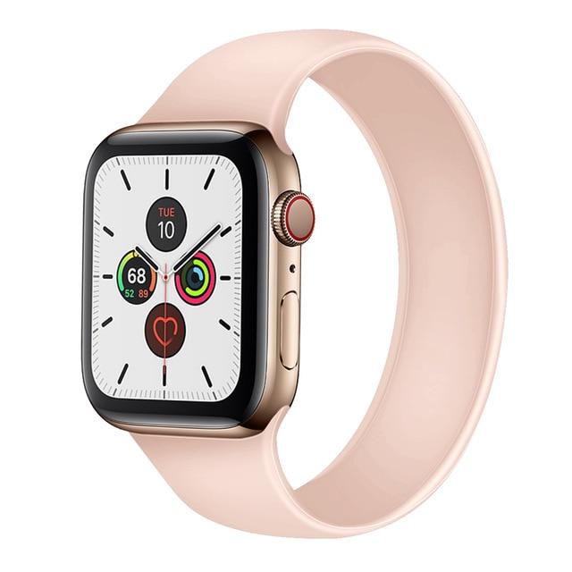 Watchbands Pink / 38mm/40mm / Small Copy of Stretch Elastic strap for Apple Watch 40mm 38mm 44mm 42mm iwatch series 6/5/4/3/2/ Silicone Loop Wrist belt Strap|Watchbands| Men Women Unisex