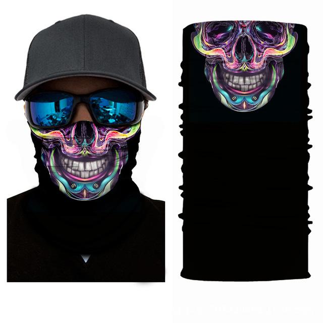 Scarves S12 3D Camouflage Skull Solid Bandana Buffs Neck Gaiter Headband Cycling Fishing Balaclava Mask Scarf Bandana Femme Outdoor
