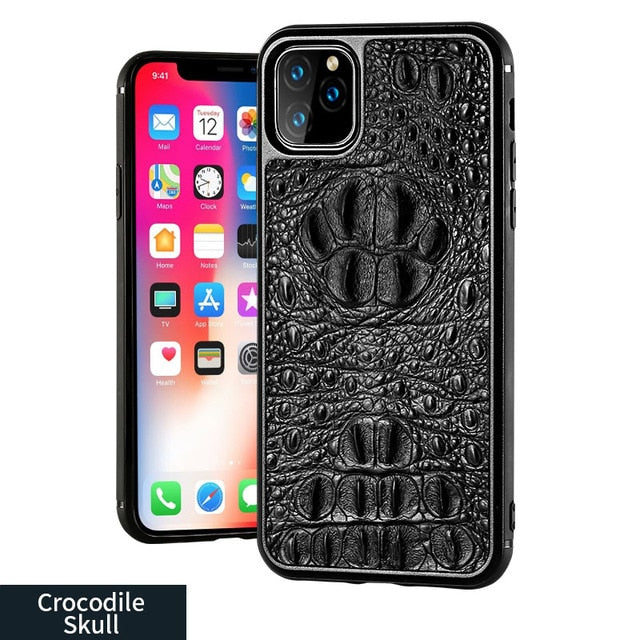 Heavy Protective Shockproof Real Crocodile Case For Iphone 13 Pro Max 12 Pro Max 11pro Xr Xs Max 8 Plus Genuine Leather Cover - Mobile Phone Cases &amp; Covers
