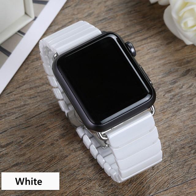 Watchbands China / White ceramic / 38mm or  40mm Ceramic Strap for Apple Watch Band 44 mm 40mm 42mm 38mm Stainless steel buckle bracelet for iwatch series 5 4 3 38 42 44mm|Watchbands