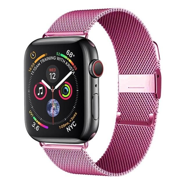 Watchbands China / babi pink / 38mm or 40mm Milanese Loop Band for Apple Watch Series 6 se 5 4 3 iwatch band 42mm 38mm Stainless steel bracelet apple watch strap 44mm 40mm|Watchbands