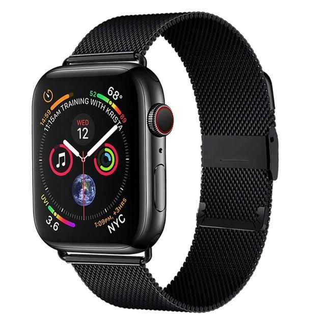 Watchbands China / black / 38mm or 40mm Milanese Loop Band for Apple Watch Series 6 se 5 4 3 iwatch band 42mm 38mm Stainless steel bracelet apple watch strap 44mm 40mm|Watchbands