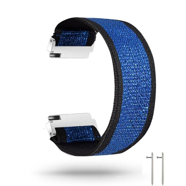 Watchbands black blue / for versa2 M-L New Elastic Loop Band Strap for Fitbit Versa/Versa 2/Versa Lite Bracelet Nylon Watch Band for Man Women Wristband Sport Straps|Watchbands|