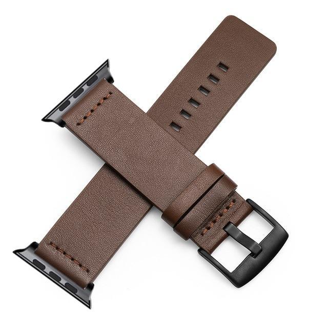 Watchbands China / black brown / 38 40mm for Apple Origianl Genuine Leather band for Apple Watch 6 5 4 3 Sport Watch Strap Band Quick Release Loop Bracelet 38 40 42 44mm connector|Watchbands