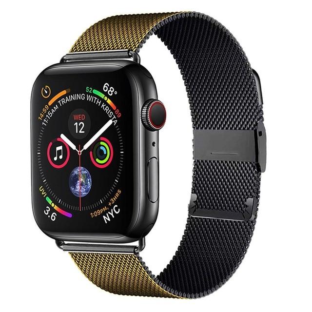 Watchbands China / black gold / 38mm or 40mm Milanese Loop Band for Apple Watch Series 6 se 5 4 3 iwatch band 42mm 38mm Stainless steel bracelet apple watch strap 44mm 40mm|Watchbands
