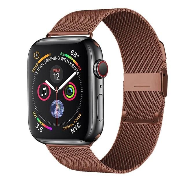 Watchbands China / coffee / 38mm or 40mm Milanese Loop Band for Apple Watch Series 6 se 5 4 3 iwatch band 42mm 38mm Stainless steel bracelet apple watch strap 44mm 40mm|Watchbands