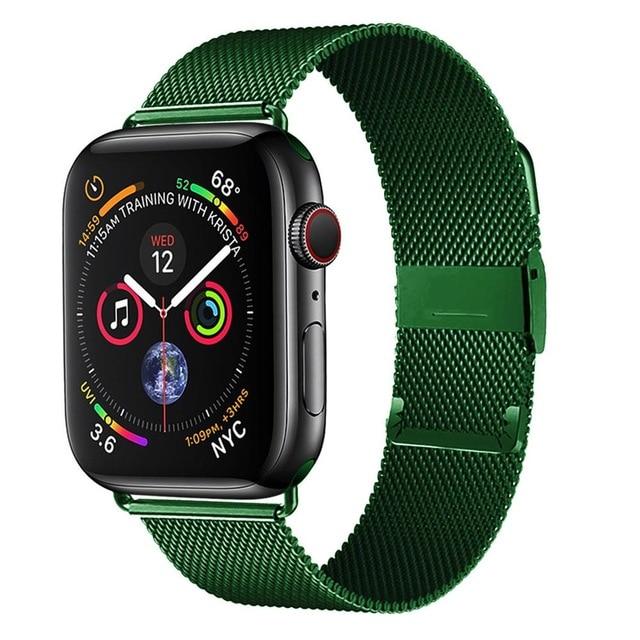 Watchbands China / dark green / 38mm or 40mm Milanese Loop Band for Apple Watch Series 6 se 5 4 3 iwatch band 42mm 38mm Stainless steel bracelet apple watch strap 44mm 40mm|Watchbands