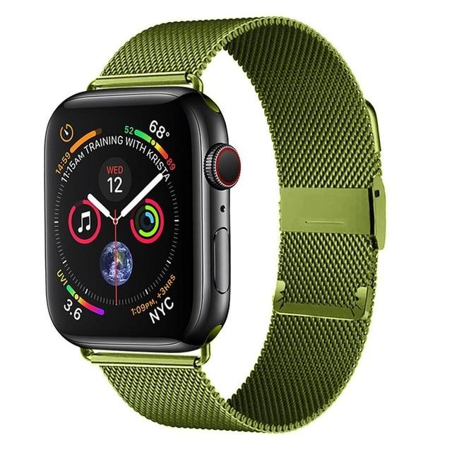 Watchbands China / glass green / 38mm or 40mm Milanese Loop Band for Apple Watch Series 6 se 5 4 3 iwatch band 42mm 38mm Stainless steel bracelet apple watch strap 44mm 40mm|Watchbands