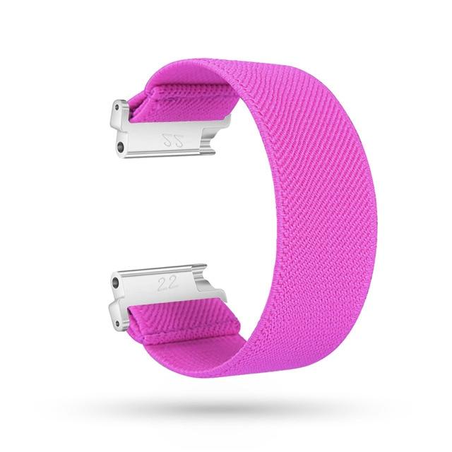 Watchbands Fitbit Versa/2/Lite 23mm Bracelet Nylon Watch Strap, New Elastic Loop Wristband Sport for Men Women Large Wrist Lg Xl band Watchband Unisex