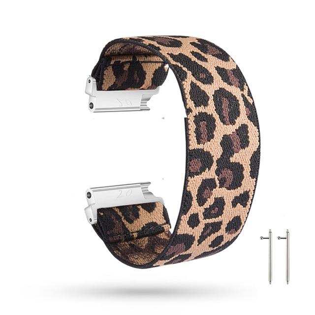 Watchbands leopard / for versa2 M-L New Elastic Loop Band Strap for Fitbit Versa/Versa 2/Versa Lite Bracelet Nylon Watch Band for Man Women Wristband Sport Straps|Watchbands|