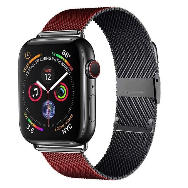 Watchbands China / new red black / 38mm or 40mm Milanese Loop Band for Apple Watch Series 6 se 5 4 3 iwatch band 42mm 38mm Stainless steel bracelet apple watch strap 44mm 40mm|Watchbands