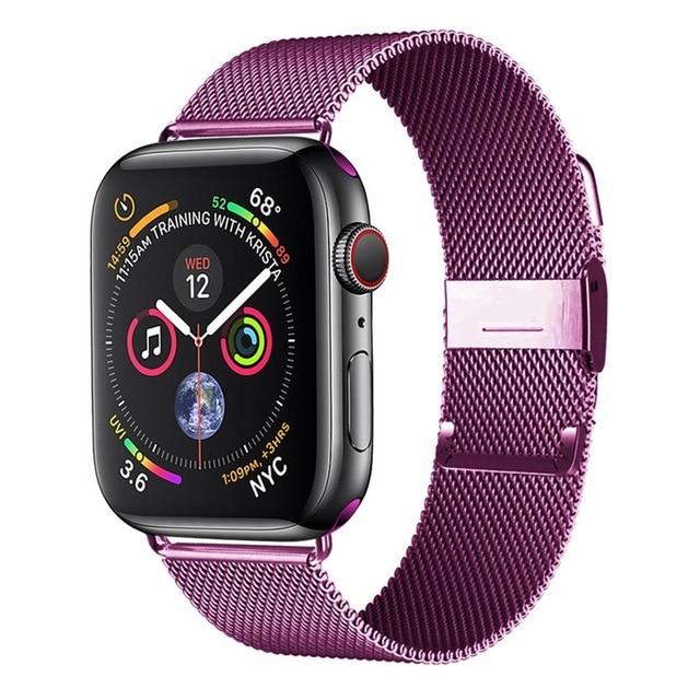 Watchbands China / purple / 38mm or 40mm Milanese Loop Band for Apple Watch Series 6 se 5 4 3 iwatch band 42mm 38mm Stainless steel bracelet apple watch strap 44mm 40mm|Watchbands