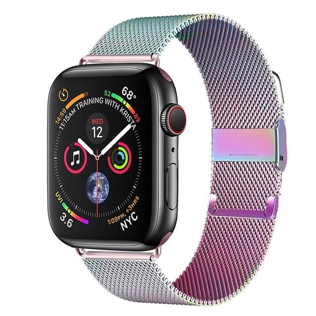 Watchbands China / rainbow / 38mm or 40mm Milanese Loop Band for Apple Watch Series 6 se 5 4 3 iwatch band 42mm 38mm Stainless steel bracelet apple watch strap 44mm 40mm|Watchbands