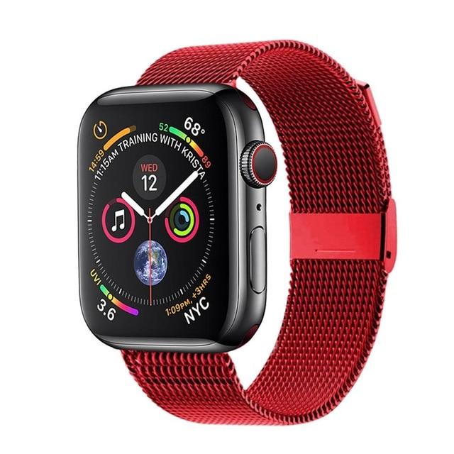 Watchbands China / red / 38mm or 40mm Milanese Loop Band for Apple Watch Series 6 se 5 4 3 iwatch band 42mm 38mm Stainless steel bracelet apple watch strap 44mm 40mm|Watchbands