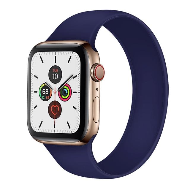 Watchbands sapphire / 38mm/40mm / Small Copy of Apple Watch Series 6 5 4 3 2 1 Unisex Elastic Waterproof Strap Silicone loop wristband iWatch 38mm 40mm 42mm 44mm S/M/L Men Women Watchbands