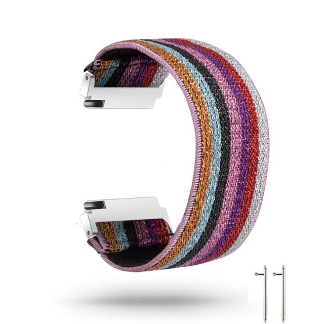 Watchbands seven colors / for versa2 M-L New Elastic Loop Band Strap for Fitbit Versa/Versa 2/Versa Lite Bracelet Nylon Watch Band for Man Women Wristband Sport Straps|Watchbands|