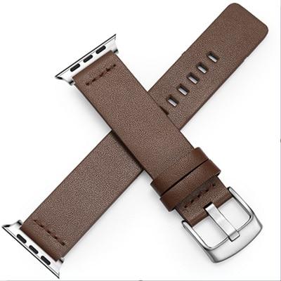Watchbands China / silver brown / 38 40mm for Apple Origianl Genuine Leather band for Apple Watch 6 5 4 3 Sport Watch Strap Band Quick Release Loop Bracelet 38 40 42 44mm connector|Watchbands