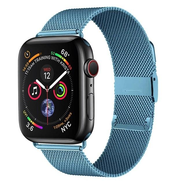 Watchbands China / sky blue / 38mm or 40mm Milanese Loop Band for Apple Watch Series 6 se 5 4 3 iwatch band 42mm 38mm Stainless steel bracelet apple watch strap 44mm 40mm|Watchbands