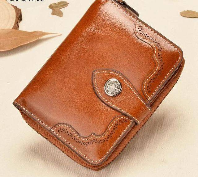 Womens Credit Card Holder Small Rfid Blocking Ladies Wallet With Stainless  Steel Zipper Excellent Genuine Leather Accordion Wallets Case For Women Id