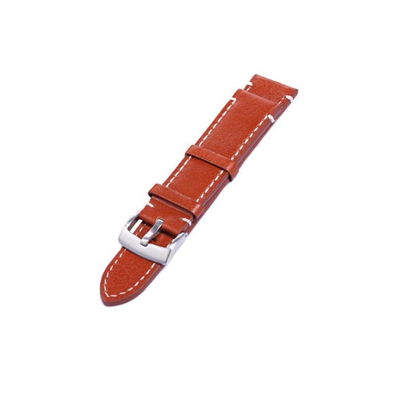 18 20 22mm Men Stainless Steel Buckle Watch Strap Genuine Leather Band Length Long 12.5cm|Watchbands| Male Female Unisex Quality Product