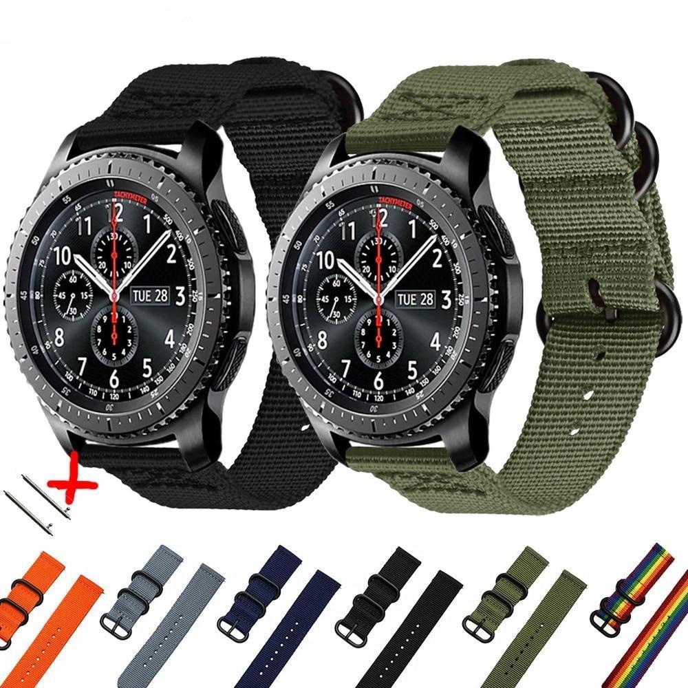 18/20/22mm Nato strap for Samsung Galaxy watch 46mm/42mm/Active 2 band Gear S3 Frontier/watch GT 2/Amazfit Bip bracelet