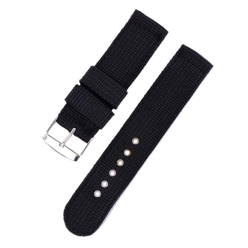 2019 New 4 Colors Military Army Watch Band Nylon Fabric Canva Wrist Watch Band Strap 18/20/22/24mm Reloj Kol Saati|Watchbands|