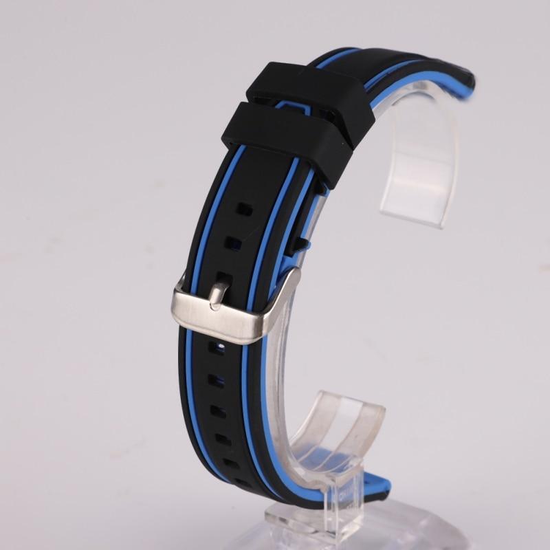 20mm 22mm 24mm 26mm Men Silicone Watch Band Sport Diver Waterproof Rubber Strap Replacement|Watchbands|