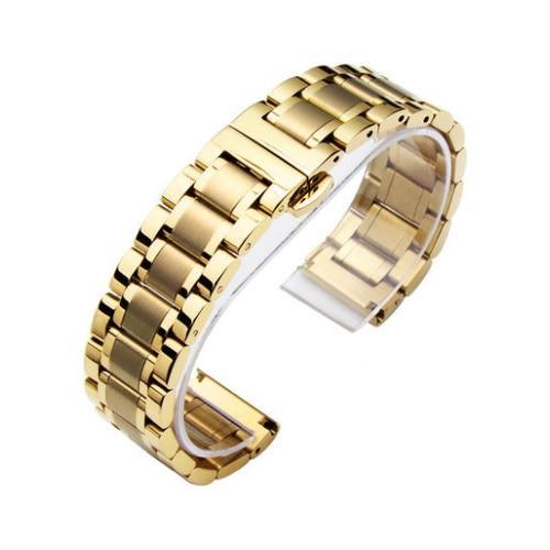14 16 18 20 22 24 26mm watch Accessories Stainless Steel Watch band metal Strap Bracelet Watchband Wristband Butterfly belt|Watchbands|